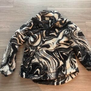 SO Black and White Sherpa Jacket